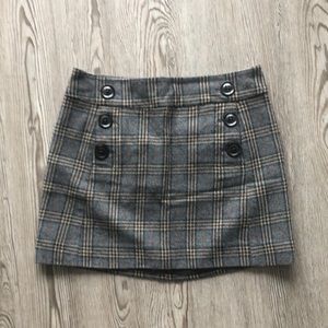 NWOT GAP Wool Gray Plaid Lined Skirt, 2